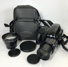 Olympus iS-1 35mm Camera 35-135mm Int. Zoom Lens  A-200 IS/L 1.5 Converter Lens