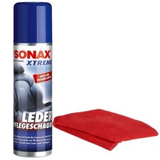 Sonax Xtreme Lederpflegeschaum 250ml Echtleder Kunstleder inkl. Mikrofasertuch