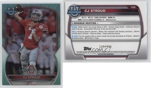 2022 Bowman U Chrome Aqua Refractor /299 CJ Stroud #100