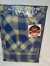 Vintage Penny  s Men  s Towncraft Traveler Robe Large Blue Green White NOS 1960  s