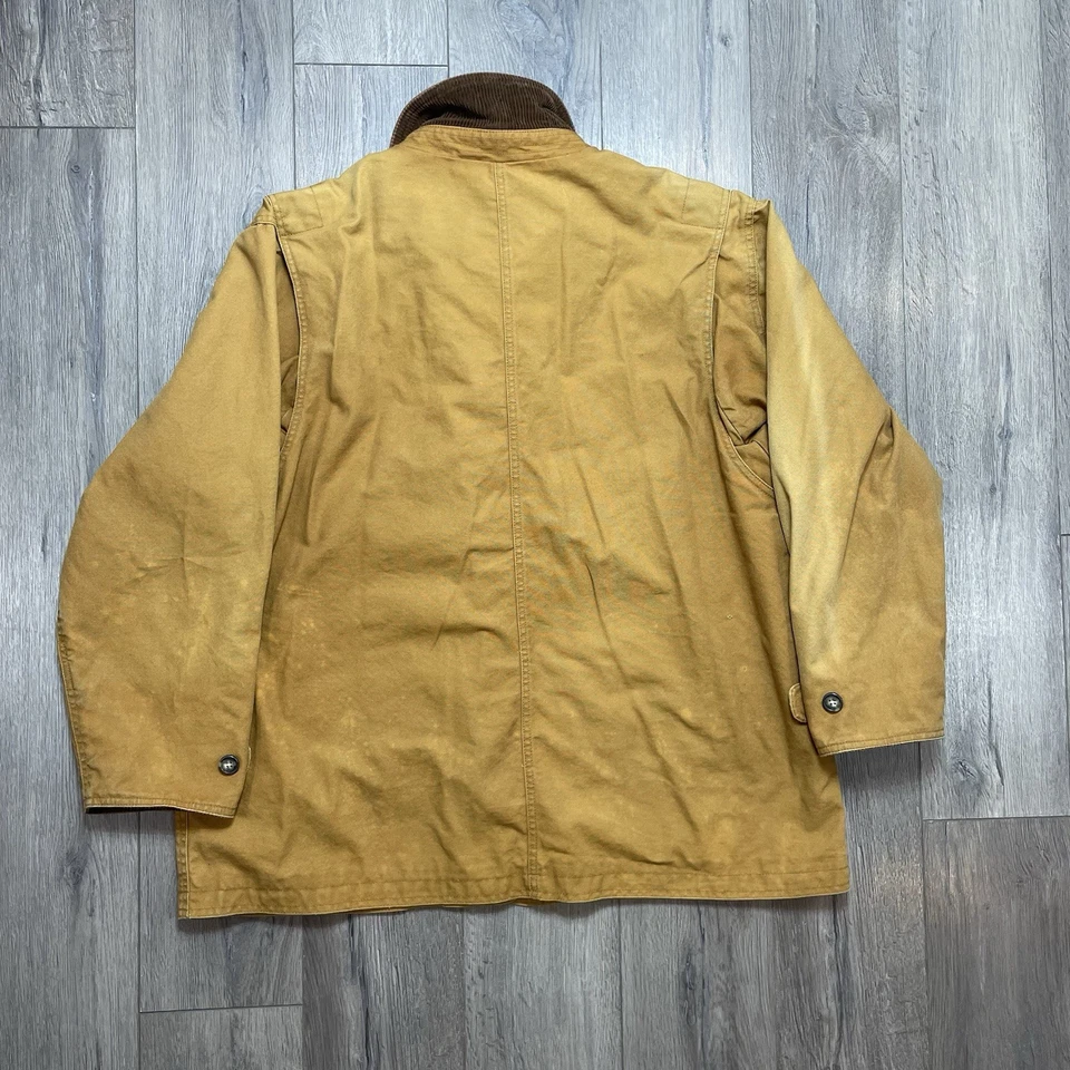 Vintage Lands End Chore Barn Coat Plaid Lining Corduroy Collar Cuff Women’s XL - Image 2 of 4