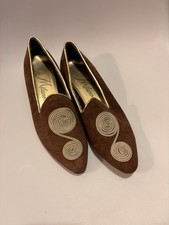 Vintage Milano Brown Suede Loafers Size 9