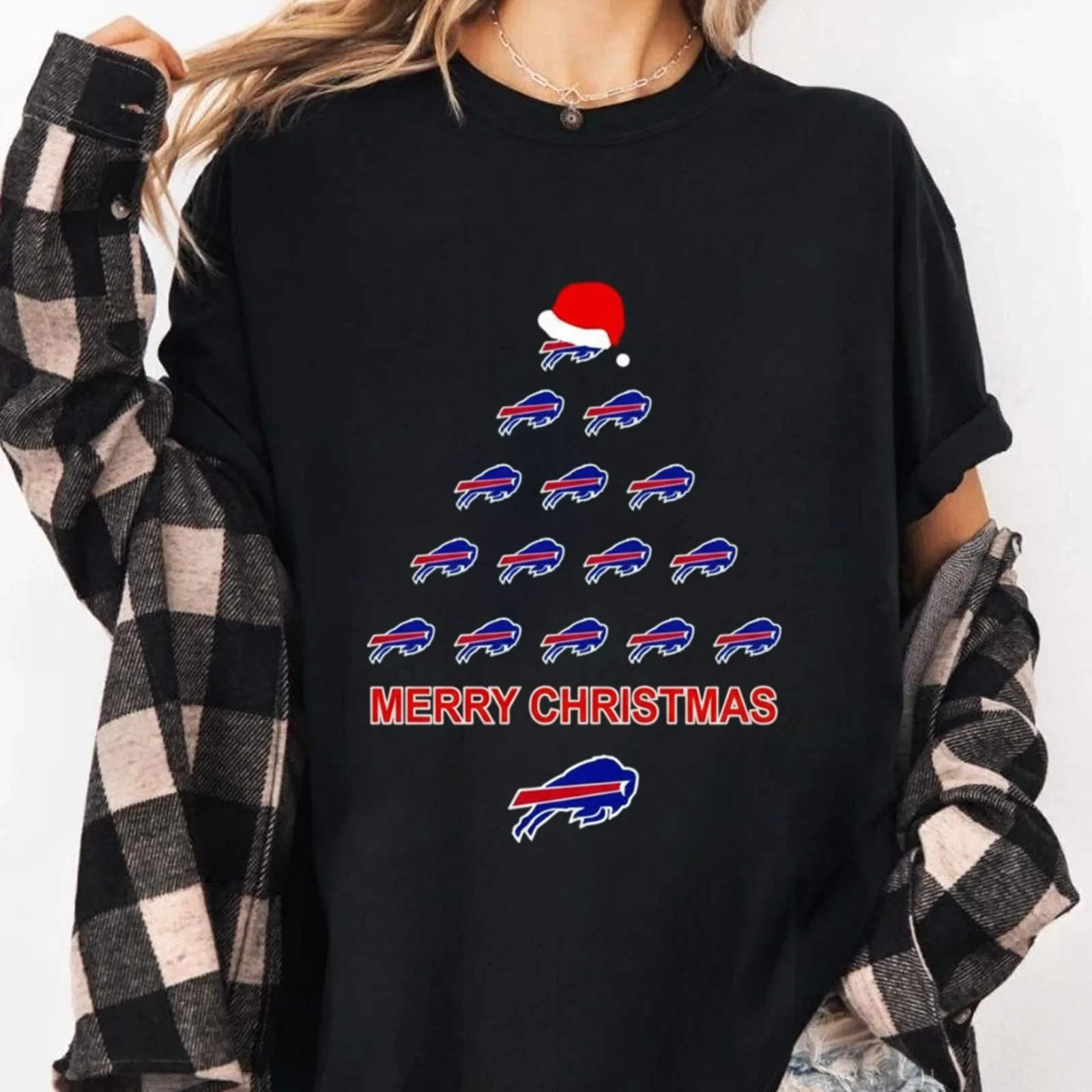 Buffalo Bills Christmas Tree Celebration TShirt