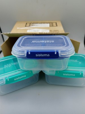 Sistema TO GO Stax Leakproof Food Storage Containers | 1 L | 3 Count, Clear 