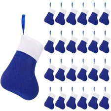 50 Pcs Mini Christmas Stockings Small Christmas Stockings Bulk Xmas Tree Deco...