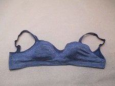 Hanes Size XL Womens Blue Lined Wireless Back Closure Opaque Bralette Bra 8L