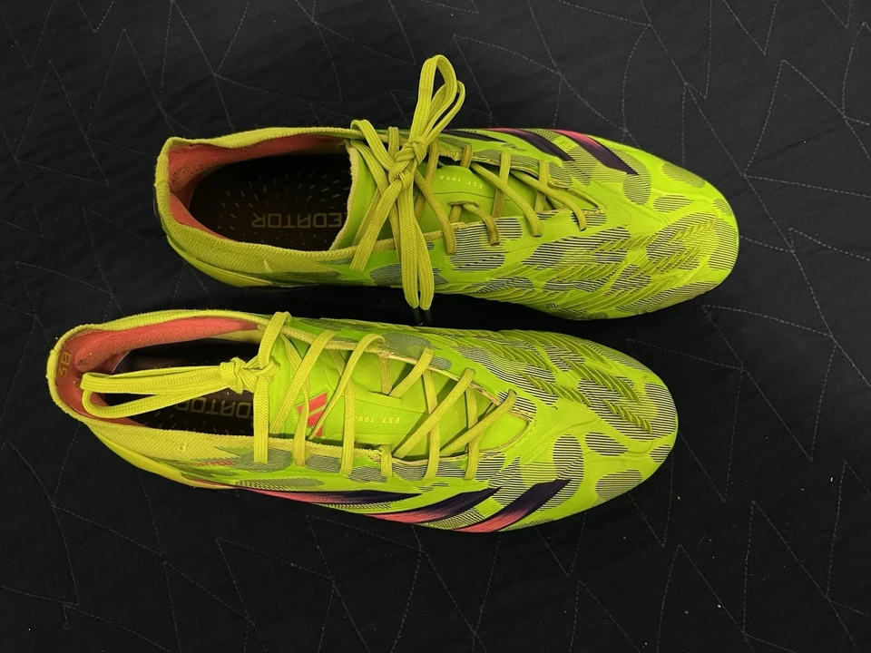 Adidas Predator Elite FT FG Cleats Men's 7 Green Pink Soccer Football Shoes - Image 2 of 4