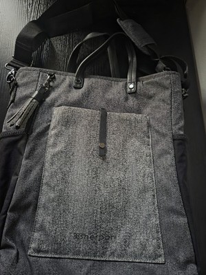 Sherpani Gray Convertible Backpack Tote for Men with Pockets & Adjustable Strap