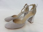 Chloe Gray Suede D'Orsay Scalloped Almond Toe Block Heel  SZUS5 EU35 NWT $695 — photo 4