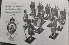 BRITAINS 48004 RARE 13 PIECE PIPES DRUMS QUEENS CAMERON HIGHLANDER 367/500 NIB