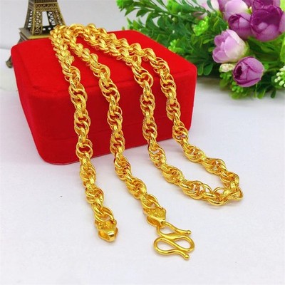 Men's Deluxe Model 22k 23k 24k Thai Gold Necklace Gold GP Necklace