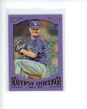 2016 Topps Gypsy Queen Framed Purple #96 Alex Cobb #d 228/250