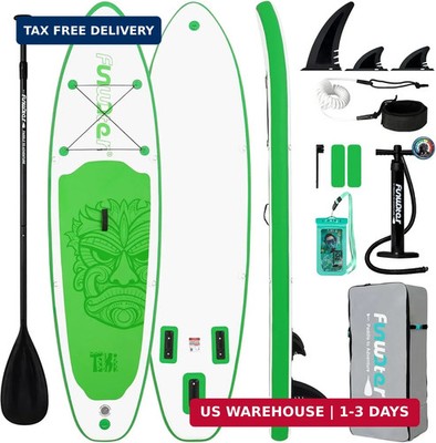 FunWater 8'/10'/10'6''/11'6'' Inflatable Stand Up Paddle Board with Premium SUP Pa