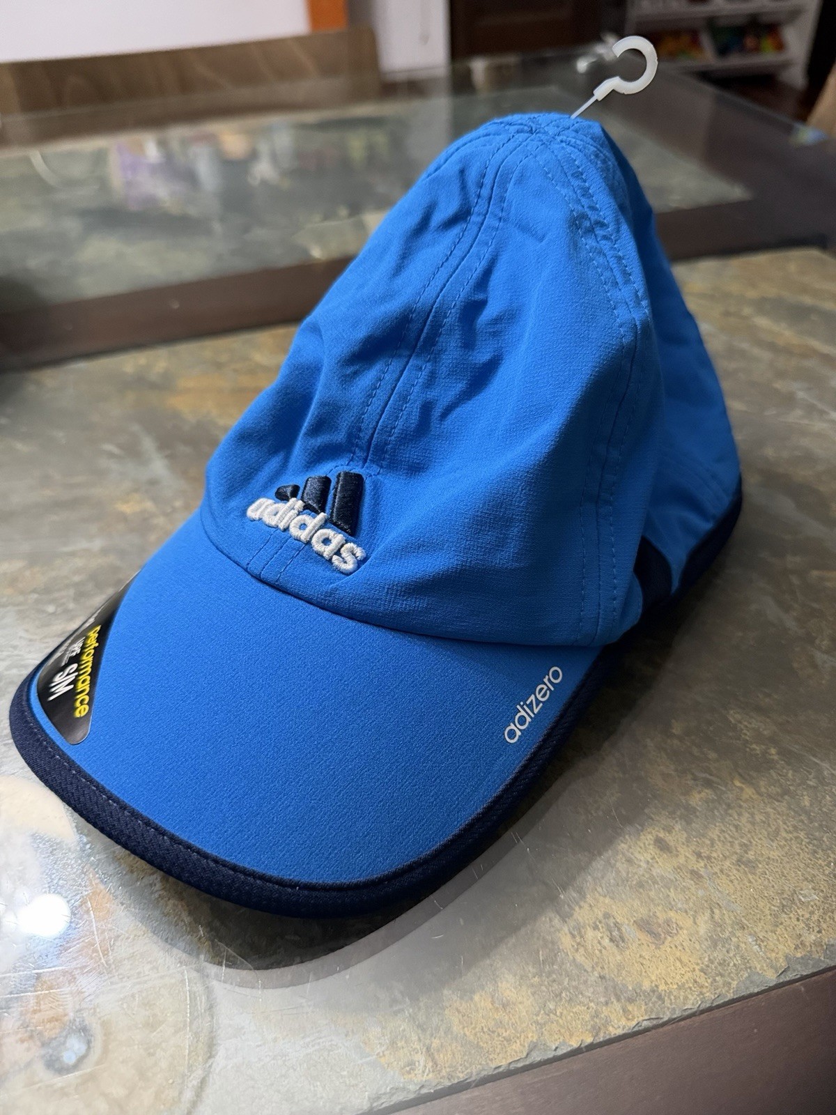 Adidas Adizero Strapback Running Hat Blue One Size Embroidered Logo Climacool OS