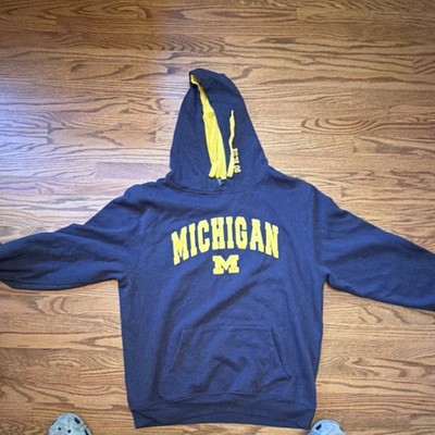 Colosseum Athletics Michigan Wolverines Navy Yellow Sweatshirt XL Men's NCAA