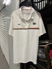 Nike Dri Fit Florida Gators Polo Men XL White Golf NCAA Embroidered
