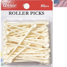 80 Count Plastic Roller Picks - Effortless Hairstyling for All Hair Types