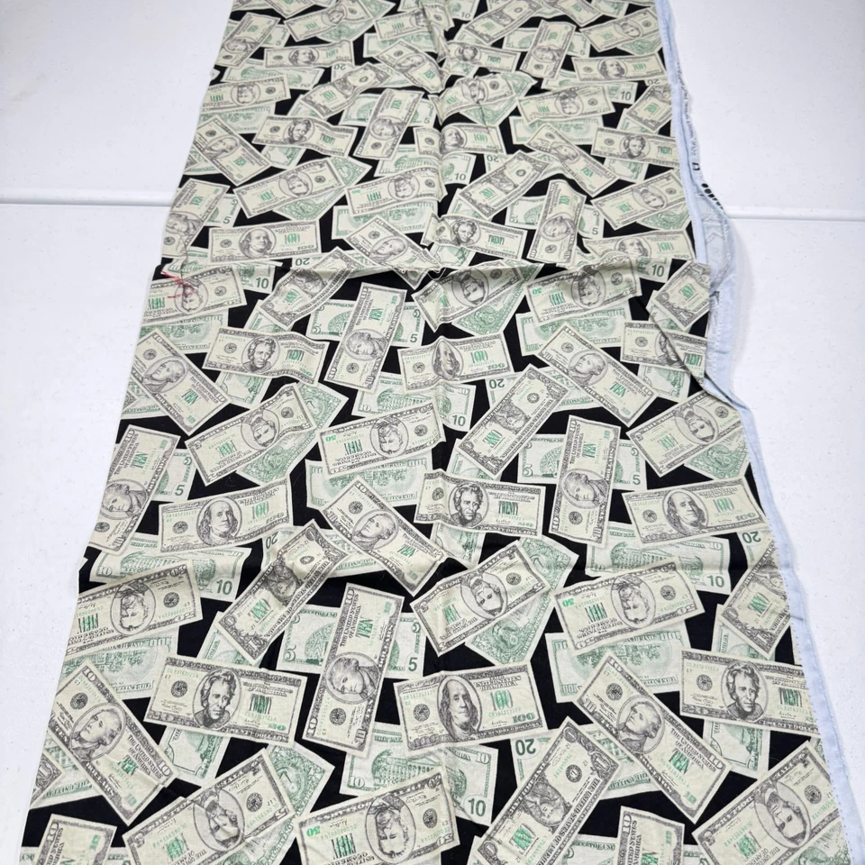 ETJ Acolchado Algodón Verde Placeres Pasatiempos Dólares 5211 40x43 1.1 Yarda Foto 2 de 4