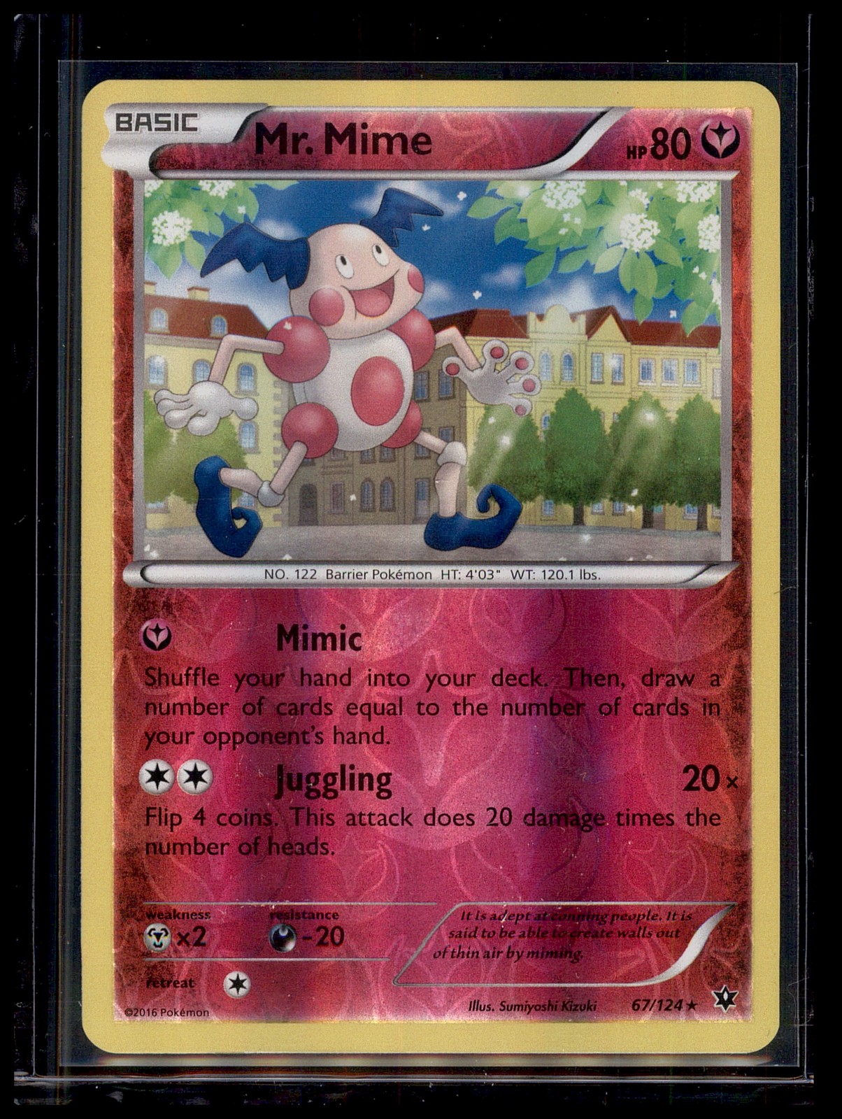Mr. Mime #67/124 XY - Fates Collide Near Mint or Better Rev Holo