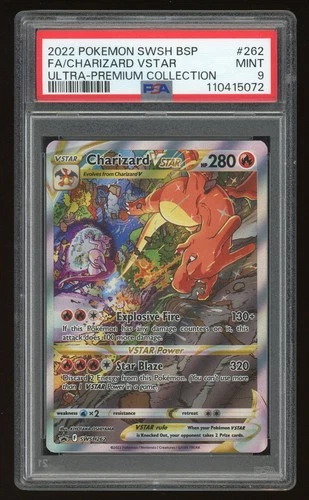 2022 Pokemon Swsh BSP FA Charizard VSTAR #262 Ultra Premium PSA 9 MINT