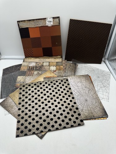 Tim Holtz idea-ology Halloween Cardstock Lot of 55 Sheets 8x8 Retired