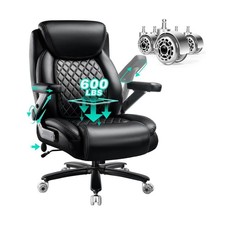 600LBS Large Heavy Duty Office Chair with 5D Flip Arms,Comfy Big and Tall Exe...