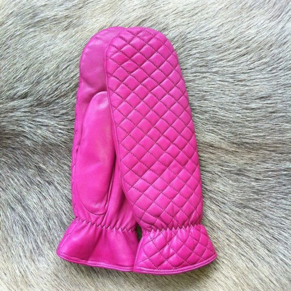 Women's Mittens Cashmere Lined – Pink and Purple