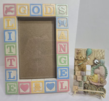 VTG BABY NURSERY DECOR SET 4X6 PICTURE FRAME AND LIGHT SWITCH
