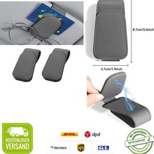 Brillenhalter Auto Sonnenbrillenhalter Magentisch Visiersicherung Grau 2 Stück