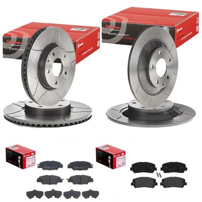 brembo MAX BREMSSCHEIBEN + BELÄGE VORNE + HINTEN passend für MAZDA CX-5 KE GH