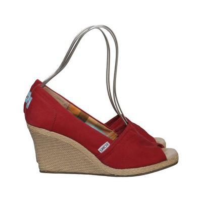 Toms, Keilschuhe, Größe: 39 1/2, Rot, Damen, 8 #D6P