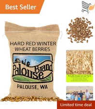 Hard Red Winter Wheat Berries 5 lbs Certified Non-GMO Glyphosate Free Kosher