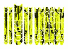 Rahmenaufkleber Set Neon Design Racing Splatter für Fahrrad E-Bike Roller Rahmen