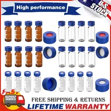 2ml Autosampler Vials HPLC Vial 9-425 Amber Vial with Blue Screw Caps