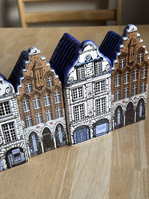  5 Keramik handbemalt Holland Kanalhaus Made Holland 18 cm