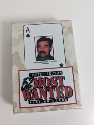 New Limited Edition 52 Most Wanted Playing Cards 2003 Collectors Item