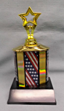 open STAR trophy award patriotic column weighted black base USA 250 4th of july