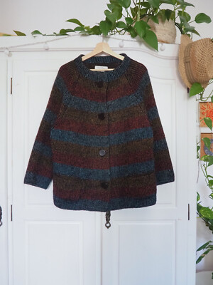 Dicke hochwertige Strickjacke Cardigan Mantel mit Streifen von Max Mara