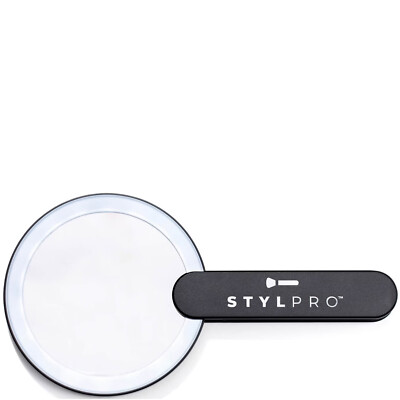 STYLPRO Twirl Me Up wiederaufladbarer Hand-Kompaktspiegel mit drehbarem Griff