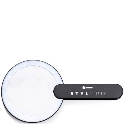 STYLPRO Twirl Me Up wiederaufladbarer Hand-Kompaktspiegel mit drehbarem Griff