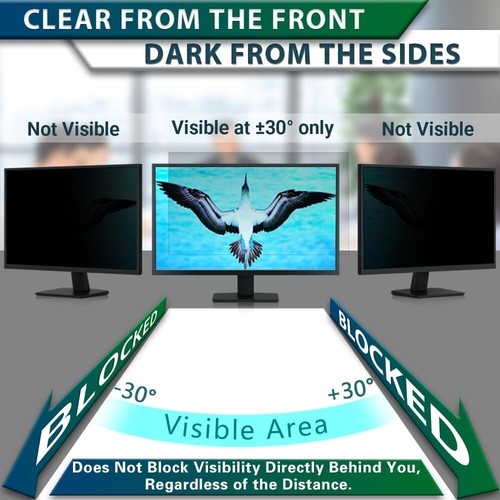 143) 23 Inch Computer Privacy Screen Filter Removable Anti Glare 16:9 Ratio - Photo 4/9