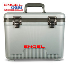 ENGEL 13QT Leak-Proof, Air Tight, Hard Sided Cooler / Lunchbox Silver