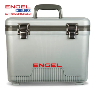 ENGEL 13QT Leak-Proof, Air Tight, Hard Sided Cooler / Lunchbox Silver