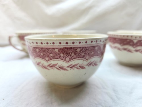 Vintage GRINDLEY Coffee Tea Mug Cup England Porcelain Pink Floral Leaf Lot Of 5 - Picture 9 of 10