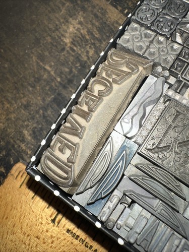 Printing Blocks “ Lead Ornamental Borders Dingbats” Variety Beautiful! #C2 - Bild 14 von 23