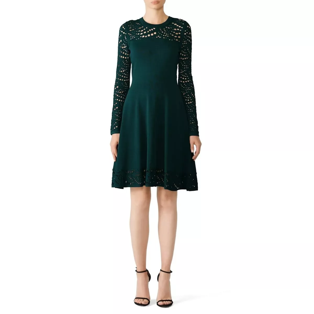 Milly lace pointelle flare clearance dress