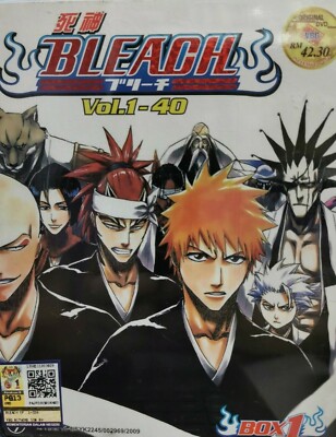 DVD Anime Bleach 死神 Vol. 1-40 End English Subtitle + Track Shipping All Region