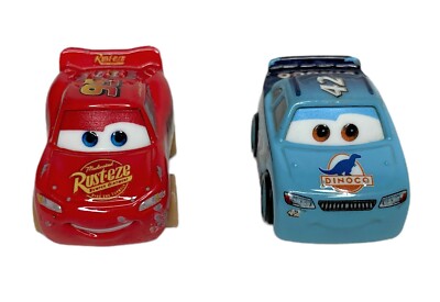 Diecast DISNEY PIXAR CARS MINI RACERS Dinoco #42 Lightning McQueen