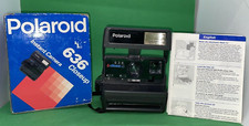 Vintage Retro Polaroid 636 Close Up Instant Camera Box with manual.