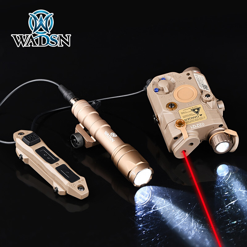 WADSN Tactical M600 Scout flashlight PEQ15 Red/Green Laser With